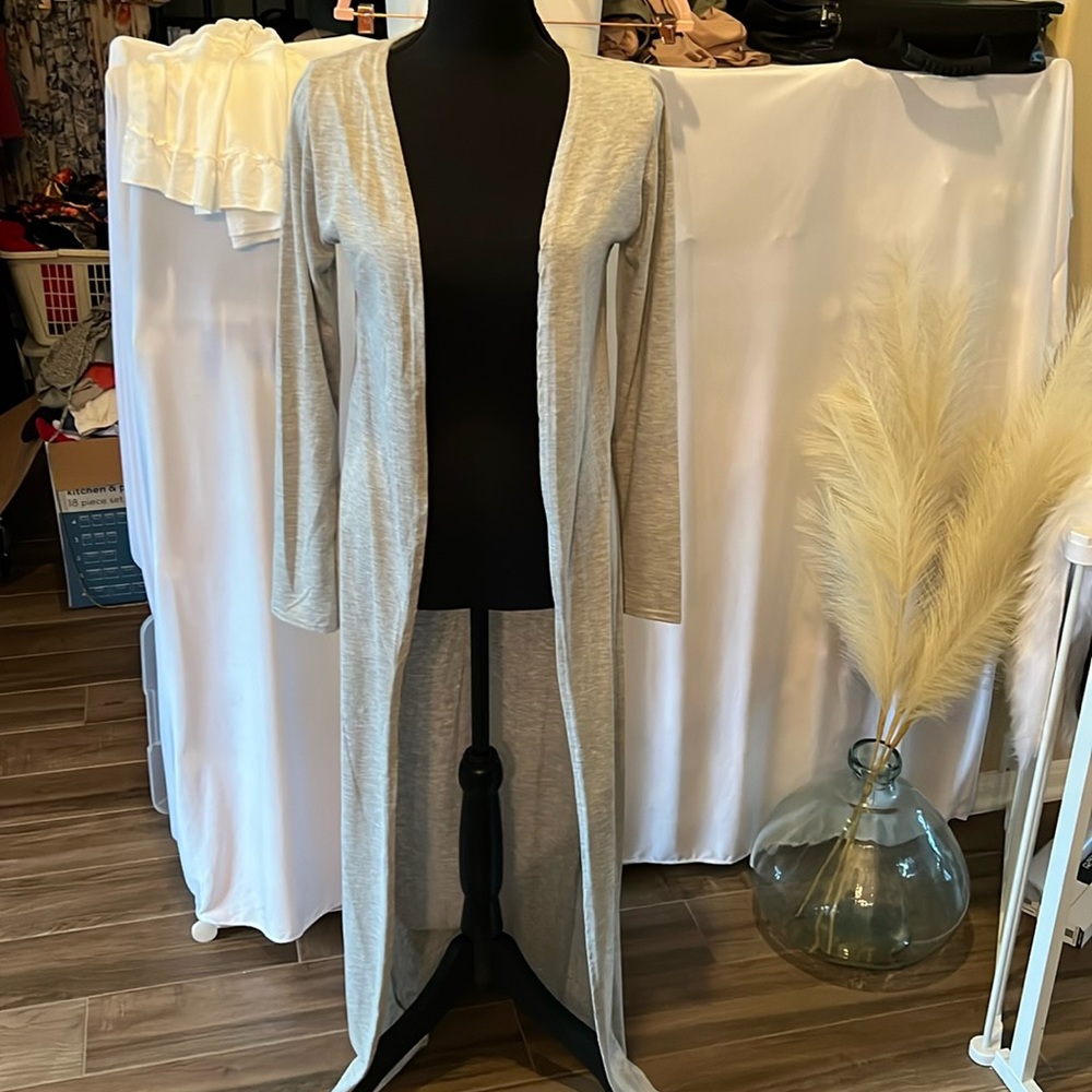 Long sleeve maxi cardigan